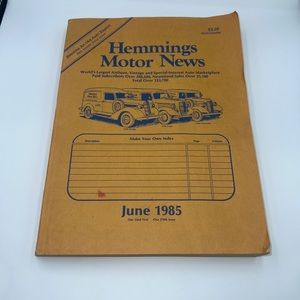 Hemmings Motor News June 1985  Auto Marketplace 378th Issue, magazine, book